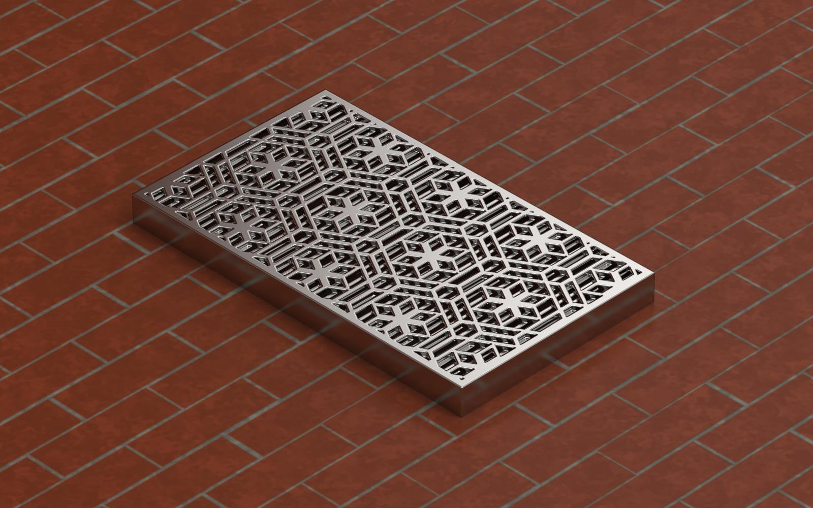 Geometric Pattern Modular Drain Grate